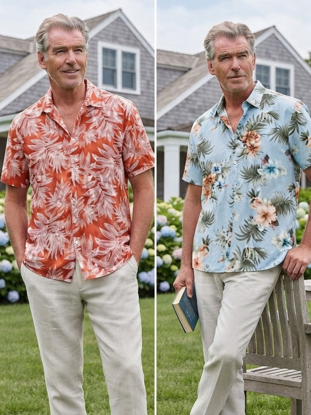 Men's vintage silk button down Short Sleeve Hawaiian silk Shirt Floral 2X Bahama